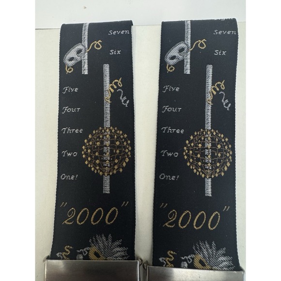 Trafalgar Other - NIB Trafalgar Braces Suspenders Y2K 2000‎ Countdown Ball Drop Masquerade READ